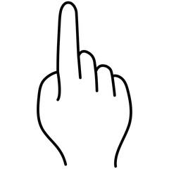 Aufkleber - Cursor hand icon Outline vector for web ui