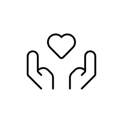Poster - Donate icon Outline vector for web ui