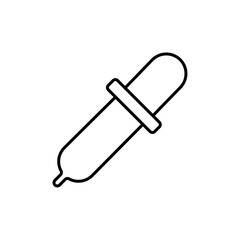 Poster - Dropper pipette icon Outline vector for web ui