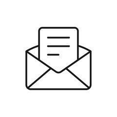 Poster - Email icon Outline vector for web ui