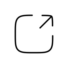 Aufkleber - External link icon Outline vector for web ui