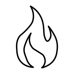 Poster - Flame icon Outline vector for web ui