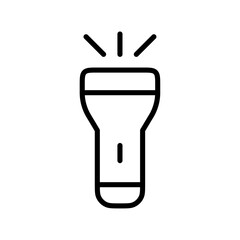 Poster - Flashlight icon Outline vector for web ui