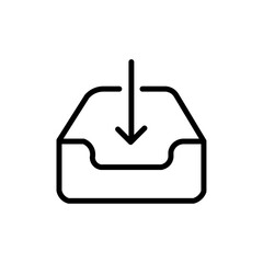 Poster - Inbox icon Outline vector for web ui