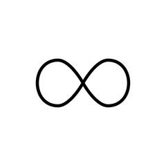 Poster - Infinite icon Outline vector for web ui