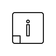 Poster - Information icon Outline vector for web ui
