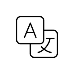 Aufkleber - Language icon Outline vector for web ui