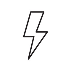 Poster - Lightening icon Outline vector for web ui