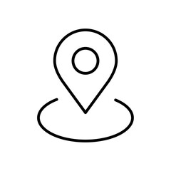 Poster - Location pin icon Outline vector for web ui