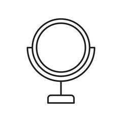 Aufkleber - Makeup mirror icon Outline vector for web ui