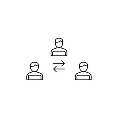 Poster - Mediator icon Outline vector for web ui
