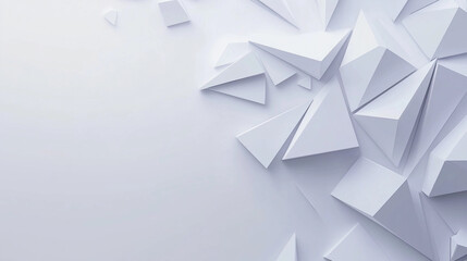 Poster - Abstract geometric shapes creating dynamic white background