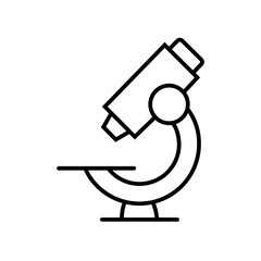 Poster - Microscope Icon Outline vector for web ui