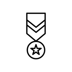 Poster - Military rank badge icon Outline vector for web ui