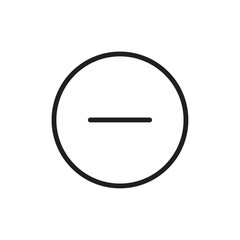 Aufkleber - Minus icon Outline vector for web ui