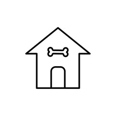 Poster - Pet House icon Outline vector for web ui