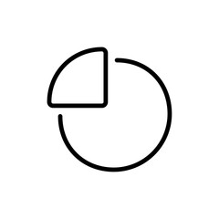 Poster - Pie Chart Icon Outline vector for web ui