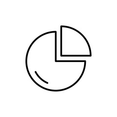 Poster - Pie chart icon Outline vector for web ui