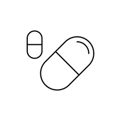 Poster - Pill Icon Outline vector for web ui