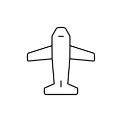 Poster - Plane icon Outline vector for web ui
