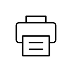 Aufkleber - Print icon Outline vector for web ui