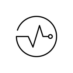 Poster - Pulse icon Outline vector for web ui
