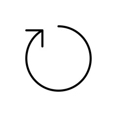 Poster - Reset icon Outline vector for web ui