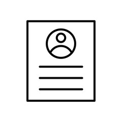 Poster - Resume icon Outline vector for web ui