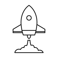 Poster - Rocket launch Outline vector for web ui
