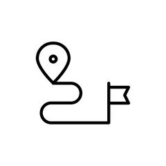 Poster - Route Icon Outline vector for web ui