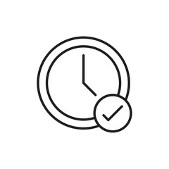 Aufkleber - Save time icon Outline vector for web ui