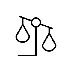 Poster - Scale icon Outline vector for web ui