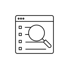 Poster - Search online icon Outline vector for web ui