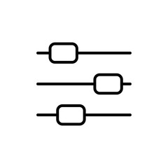 Poster - Settings slider icon Outline vector for web ui