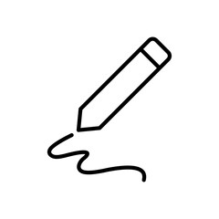 Poster - Signed document icon Outline vector for web ui