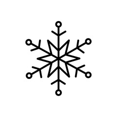 Poster - Snowflake icon Outline vector for web ui