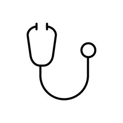 Poster - Stethoscope icon Outline vector for web ui