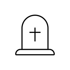 Poster - Tombstone icon Outline vector for web ui