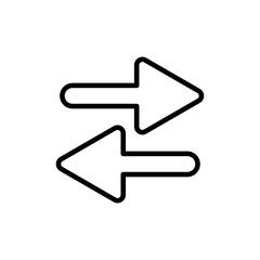 Aufkleber - Transfer arrows icon Outline vector for web ui