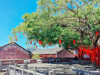 Beautiful view of Confucian Temple at Wenchang, Hainan, China, 