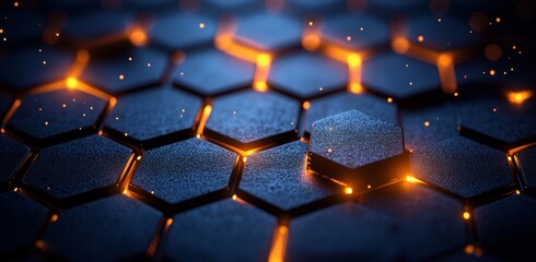 Poster - An advertising and gaming digital circuit network with a circle head-up display in a futuristic blue hi-tech background.
