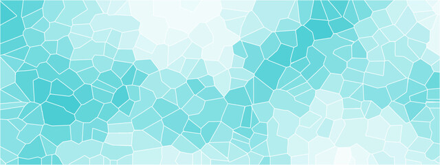 Poster - Abstract background of crystallized. Aqua colored Geometric Retro tiles pattern. Blue paper texture background and terrazzo flooring texture polished stone pattern.