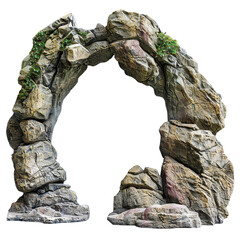 Cut out woodland arch made by natural rock clip art