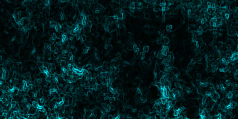 Wall Mural - Black blue grunge texture with smoke swirls effect vector background. Abstract fractal art background motion Fantastic outer view for web design image with place for text Template. space, vector.