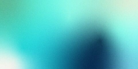 Aufkleber - Aqua color gradient background. Blue color grunge light texture background. Grainy retro style backdrop. classic deep blue gradation pale green paint with minimal stye and space