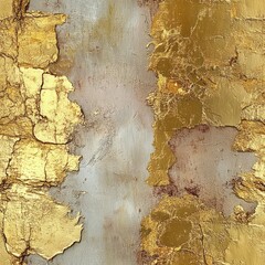 Seamless grunge texture with gold elements pattern background