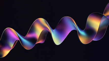 Poster - Colorful abstract wave design with vibrant hues and smooth curves