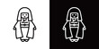 © WAWAWA - 日本人形のシンプルなラインアイコン