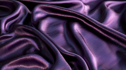 Canvas Print - Luxurious purple silk fabric draping elegantly, showcasing smooth texture and rich color. Perfect for fashion, interior design, and elegant backgrounds.