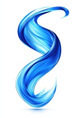 Poster - A vibrant swirl of blue waves, representing fluidity and energy, perfect for backgrounds, design projects, or artistic expressions.